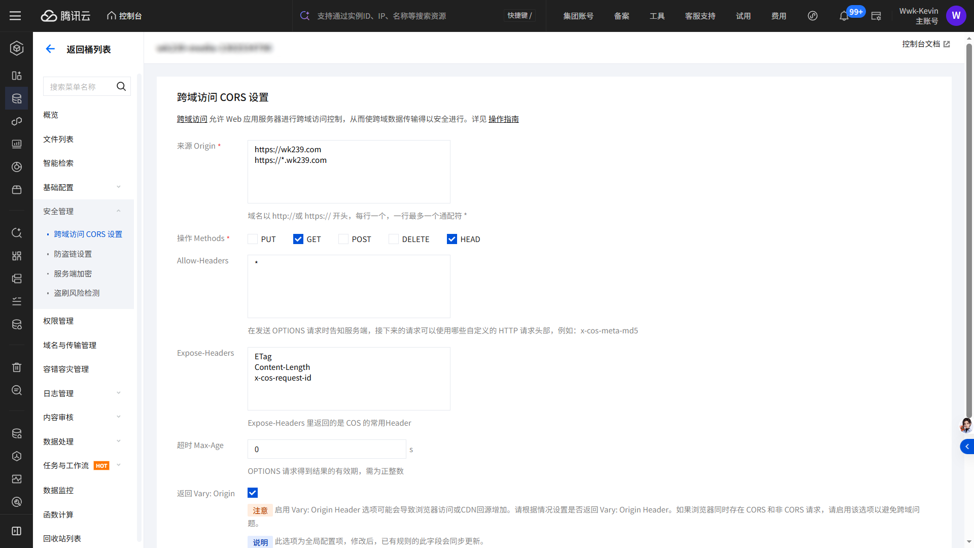 跨域访问 CORS 设置 配置